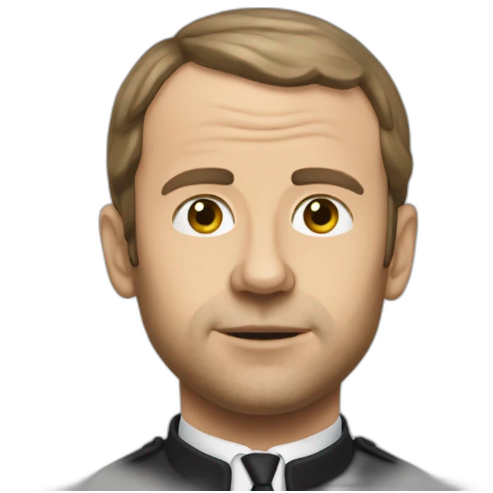 Macron mange emoji