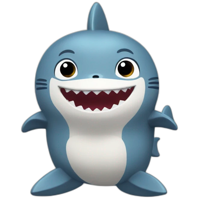 cute fluffy plushy shark ikea emoji