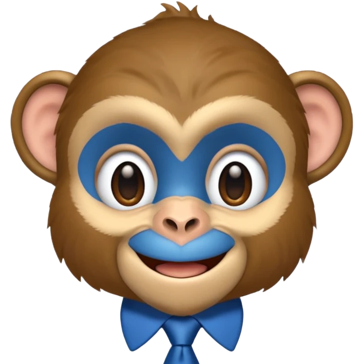 monkey with blue tie emoji