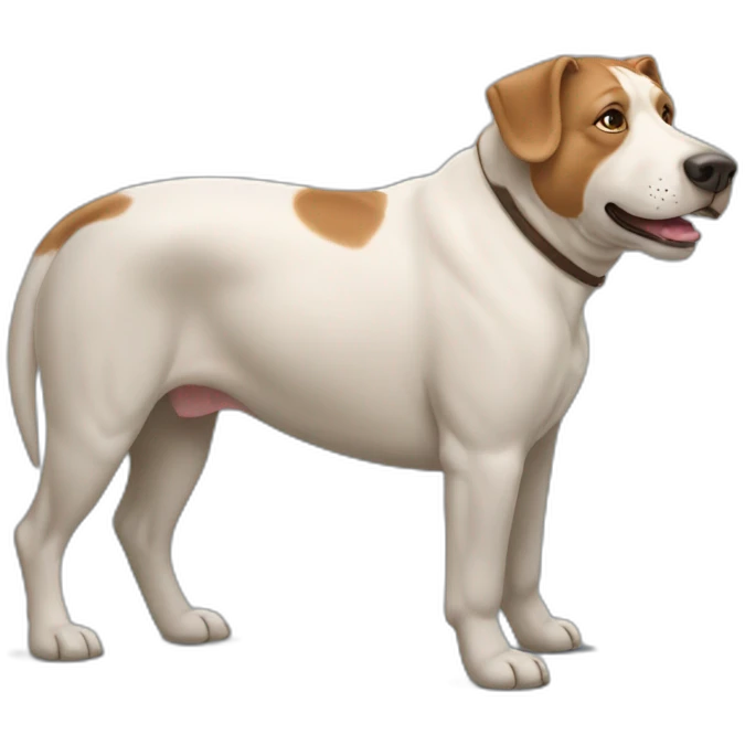Chien sur hippopotame emoji