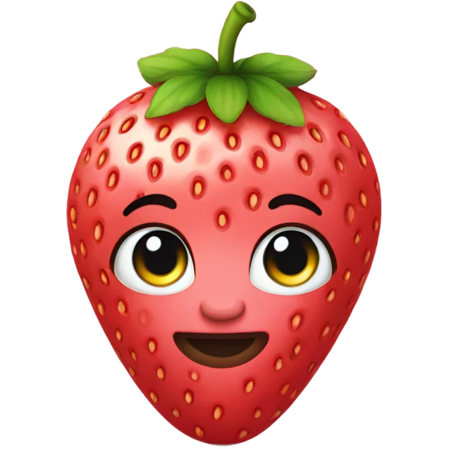 Strawberry with a pink bow  emoji