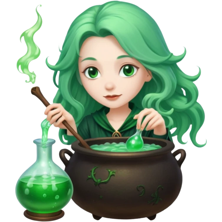 green witch cooking potion emoji