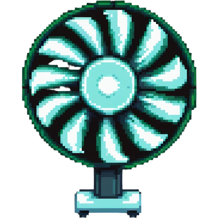 oscillating fan with spinning blades emoji