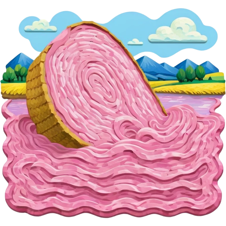 van gogh slop style pink SPAM art landscape emoji