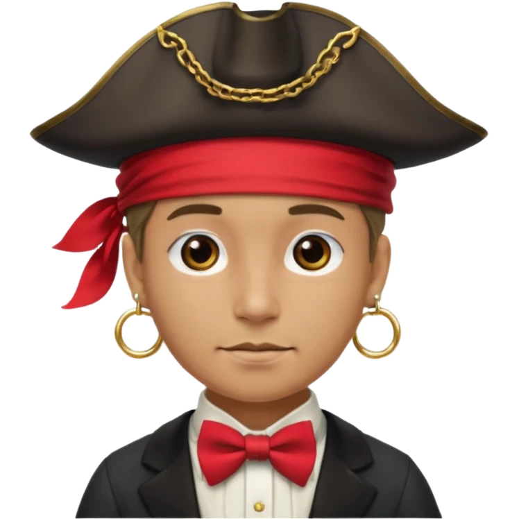 pirate with bow tie emoji