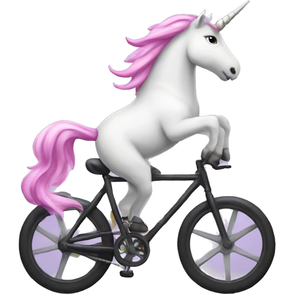 Unicorn on bike emoji