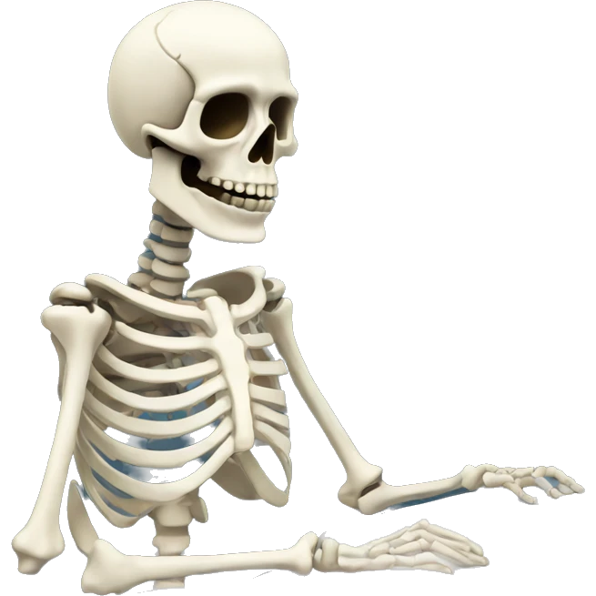 skeleton at computer emoji