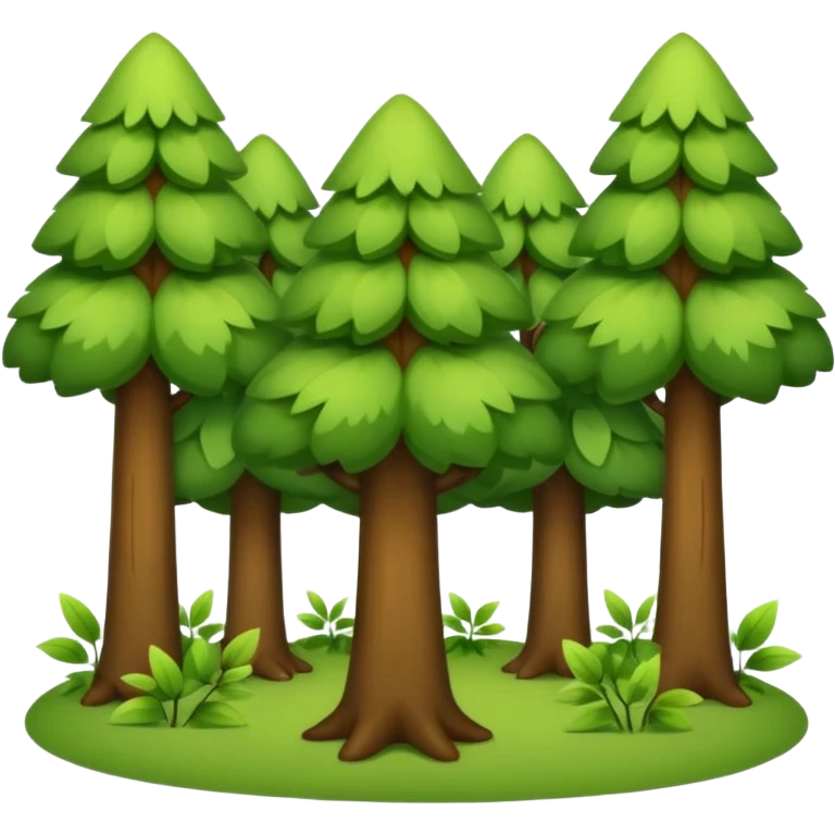 forest, cute trees with a lot of leaves emoji