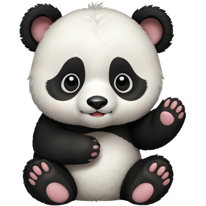 Panda cub slapping there four head emoji