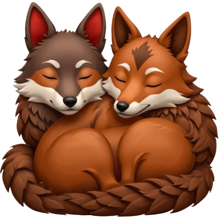 Xoloitzcuintle Dog sleeping with red wolf emoji