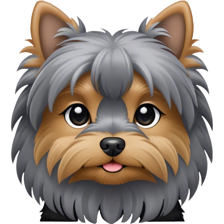 Black and grey yorkie emoji