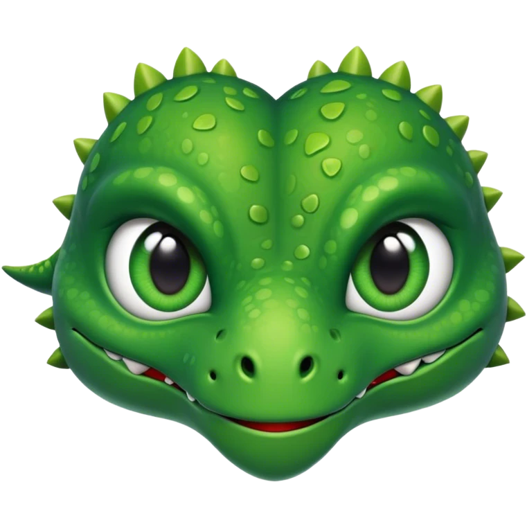 dinosaur's eyes heart-shaped emoji
