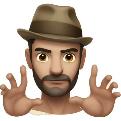 Mano agarrando cartas emoji