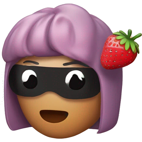 Boba with strawberry  emoji