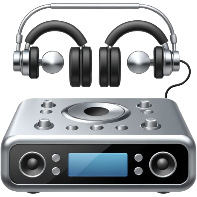 audio metallic silver chrome, no gold emoji