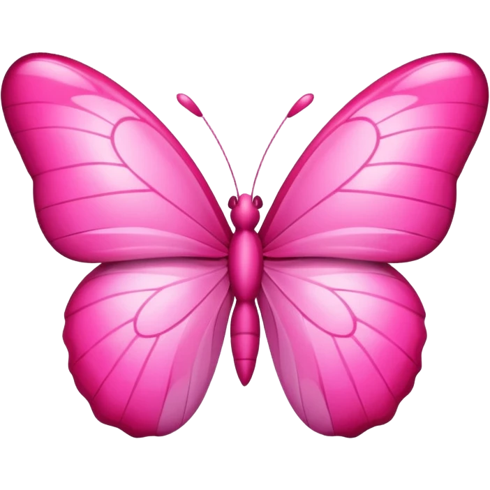 pink butterfly emoji, simple and cheerful, apple style emoji