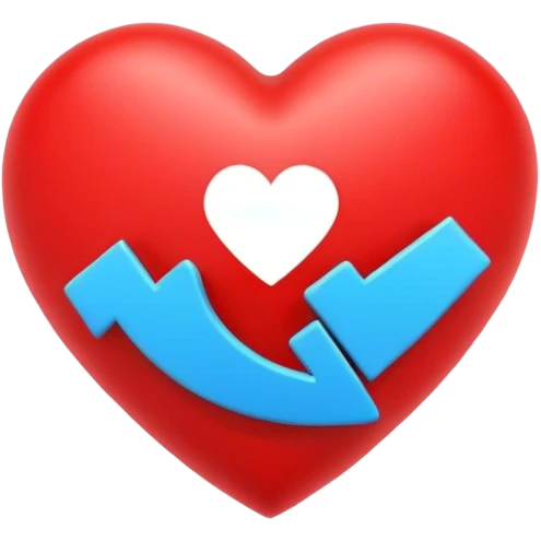 the Internet Computer Protocol symbol surrounding a red heart emoji