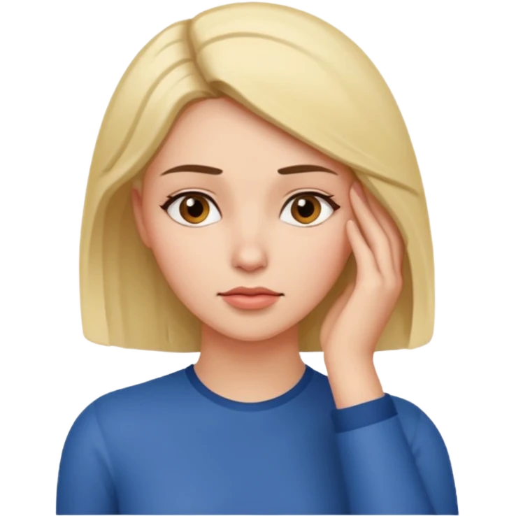 decision gesture women hand on head emoji