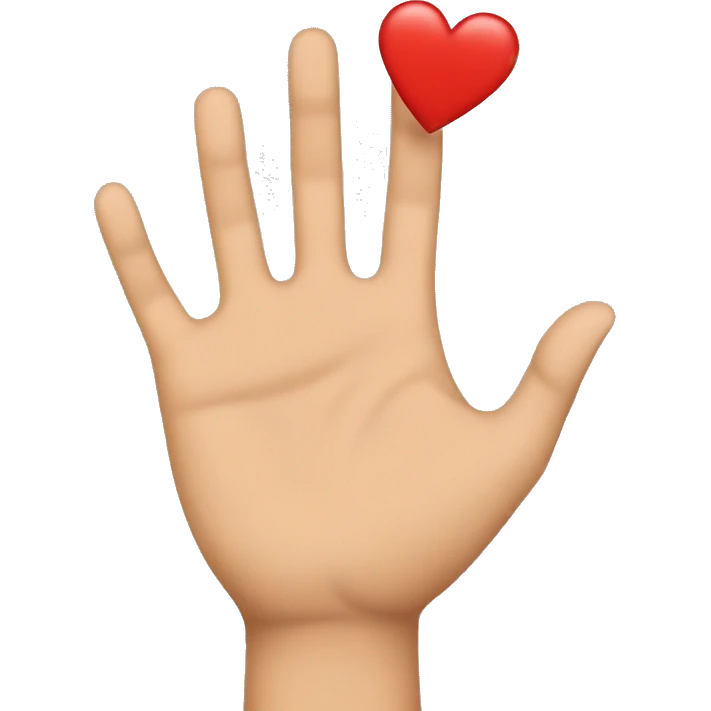 To love with the hand emoji