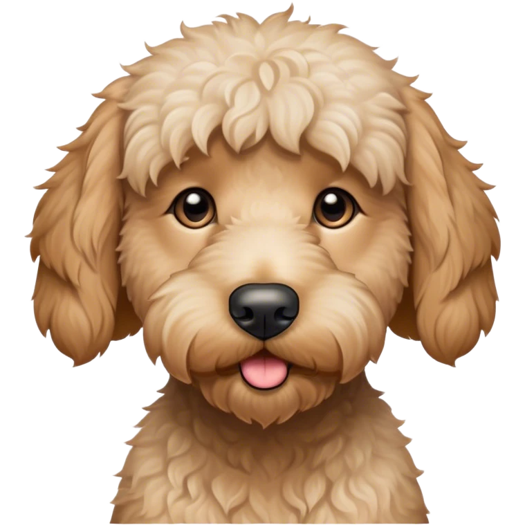 anxious white goldendoodle emoji