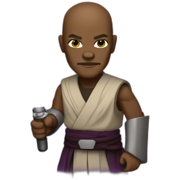 mace windu with purple light saber emoji