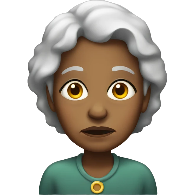 old black lady sad emoji