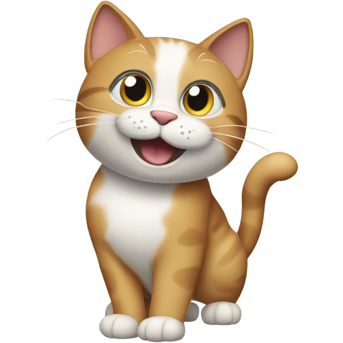 Cat waving emoji