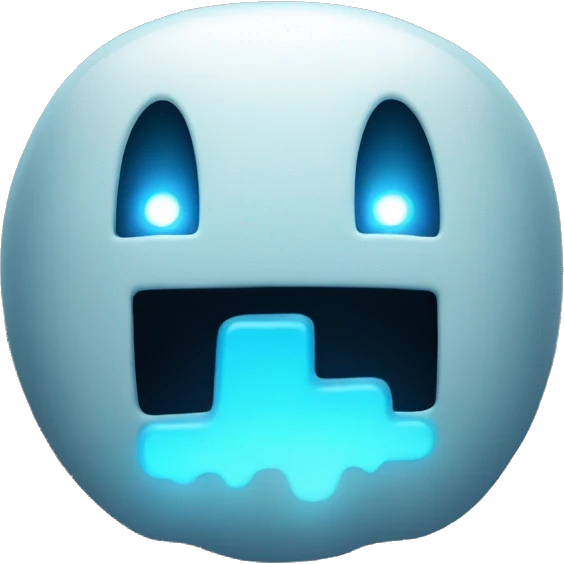 glowing pacman ghost emoji