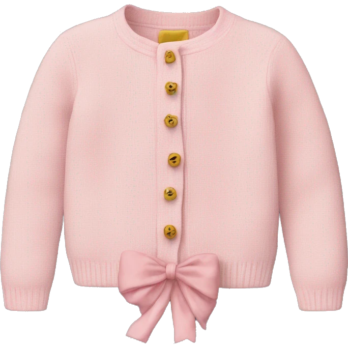 Baby pink cardigan with bow  emoji