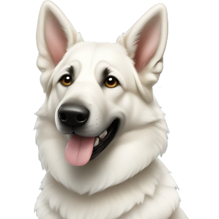 White German shepherd  emoji