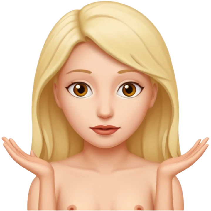 Naked woman, vagina emoji