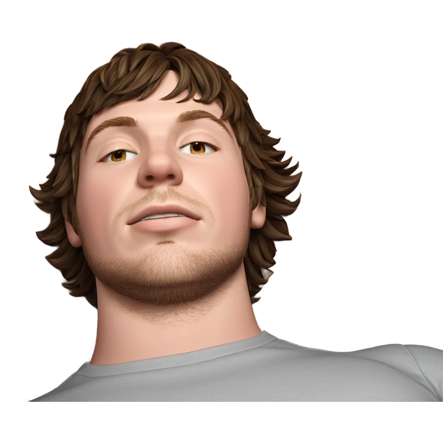 brown-haired boy lying down emoji