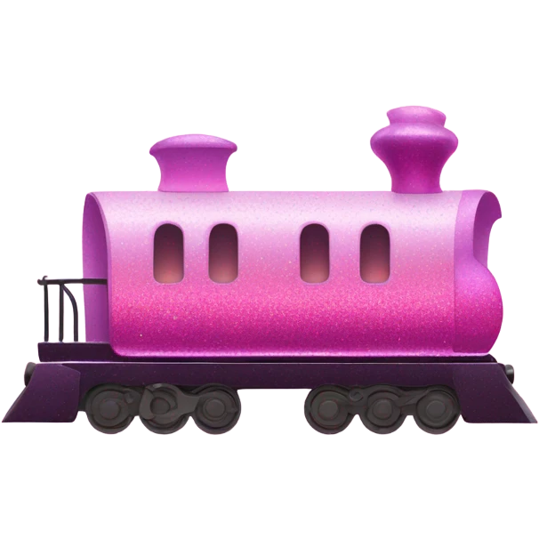 Pink ombre train with glitter  emoji