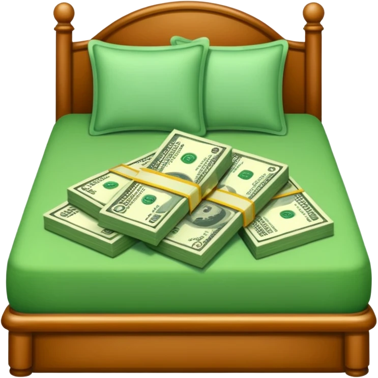 Dollars on bed emoji