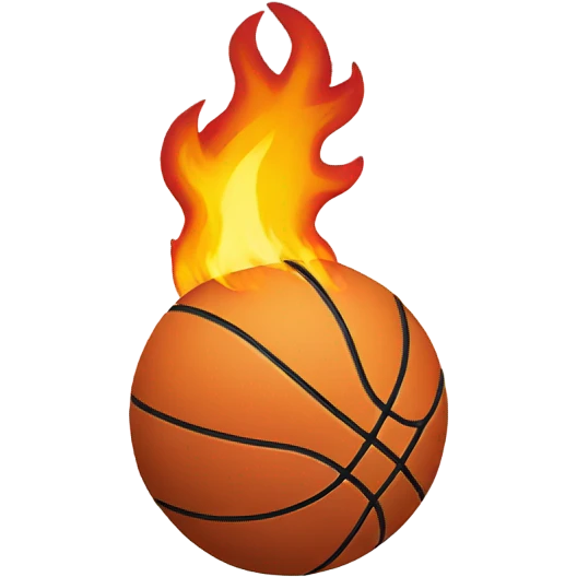 Basketball on fire emoji