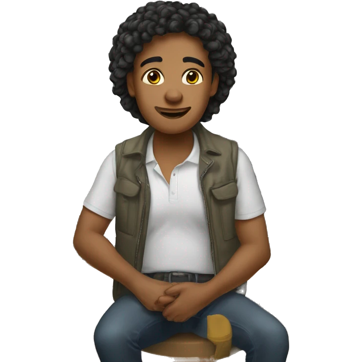 девочка брюнетка с короткими волосами  emoji