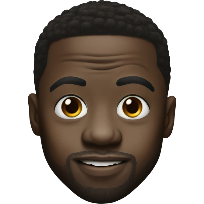 Kevin Hart with his face painted like a clown emoji