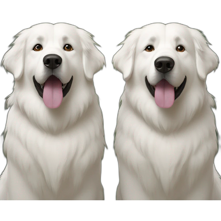 Two Great Pyrenees brothers emoji