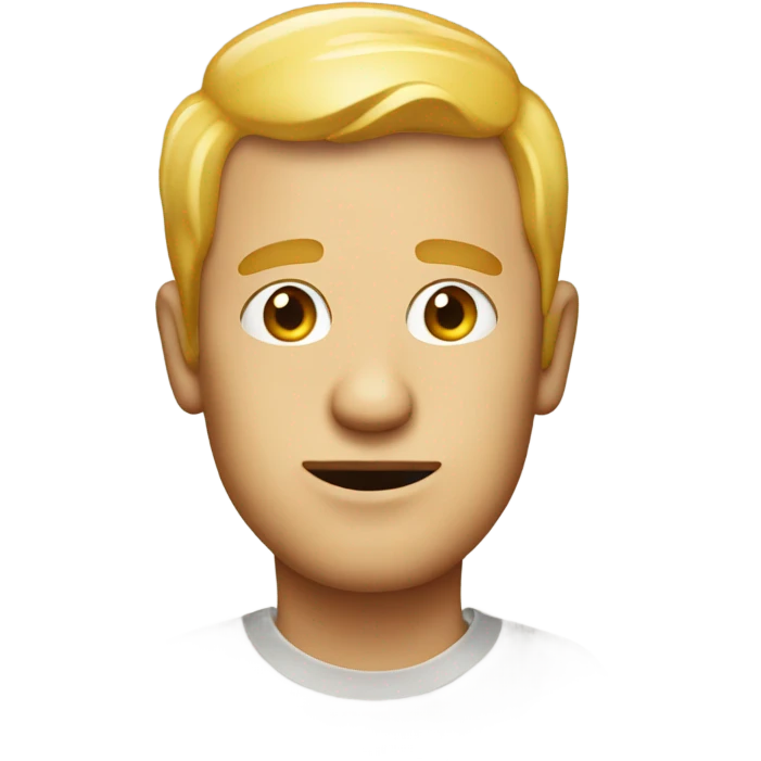 A man with mayonnaise on his face emoji