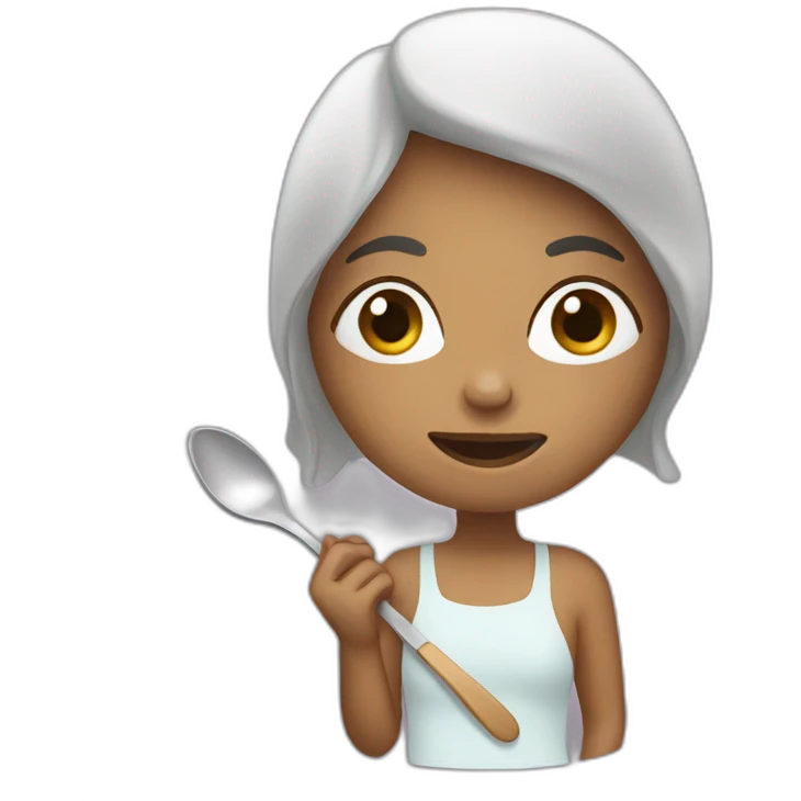 Woman with spoon emoji