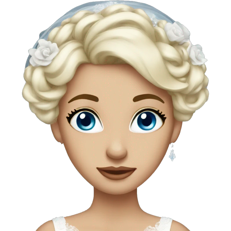 Blue eyed bride emoji