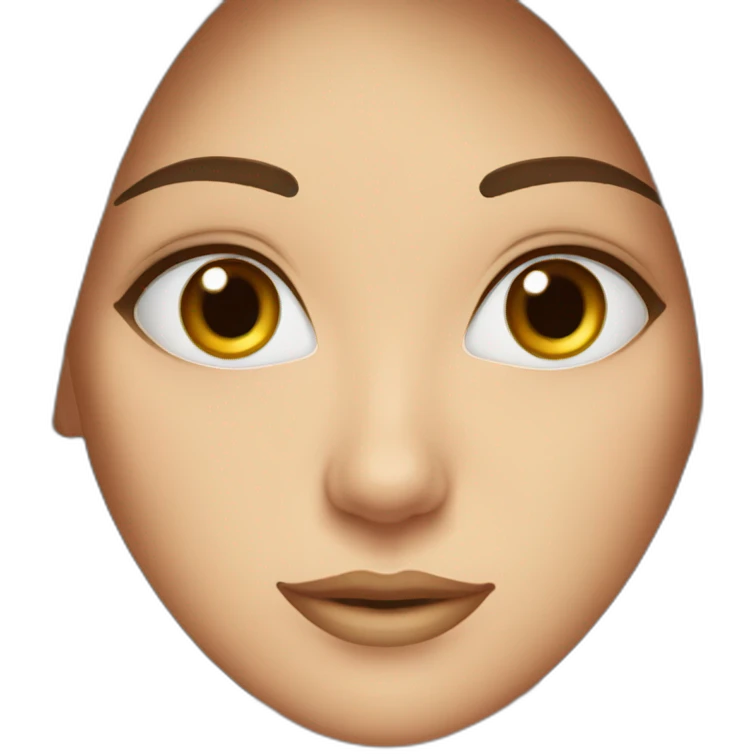lady-long-straight-brown-hair-beautiful-eye-eyebrow emoji