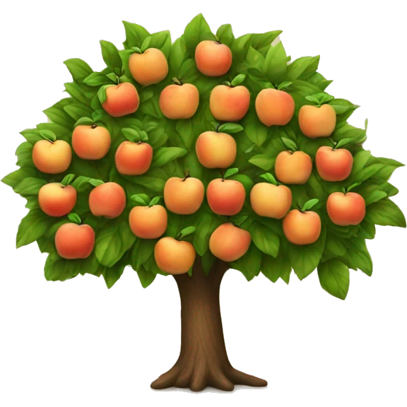 Apple and peach tree emoji