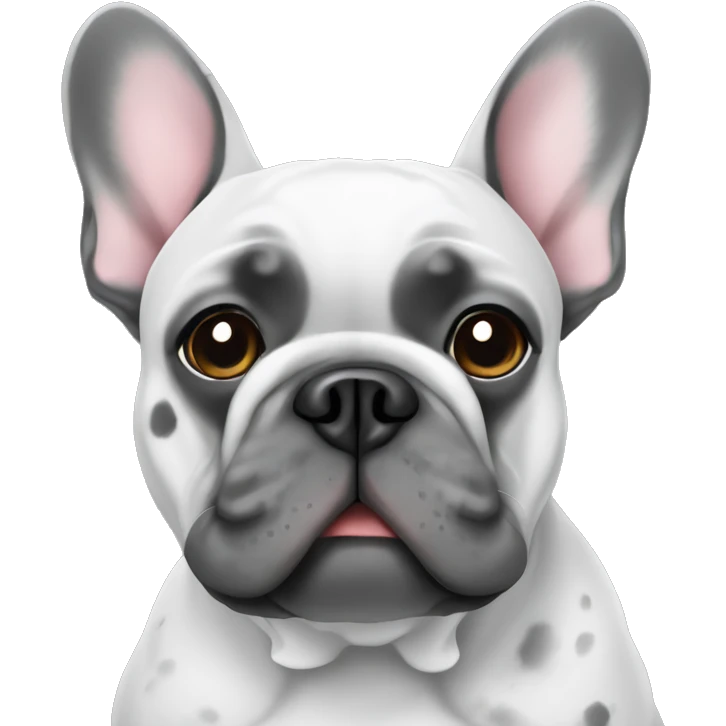 French Bulldog grey with white speckles emoji