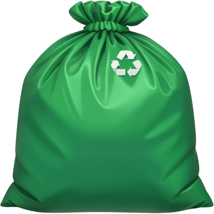 green garbage bag emoji