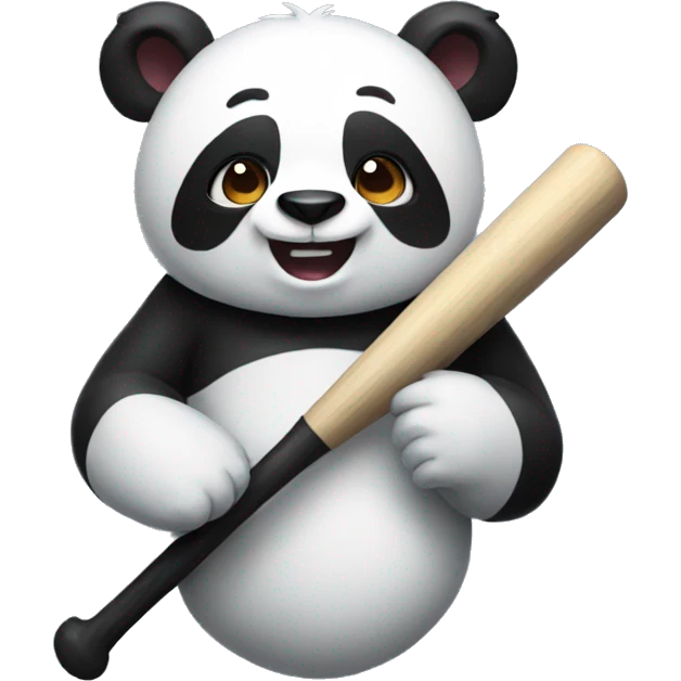 Panda with a bat emoji