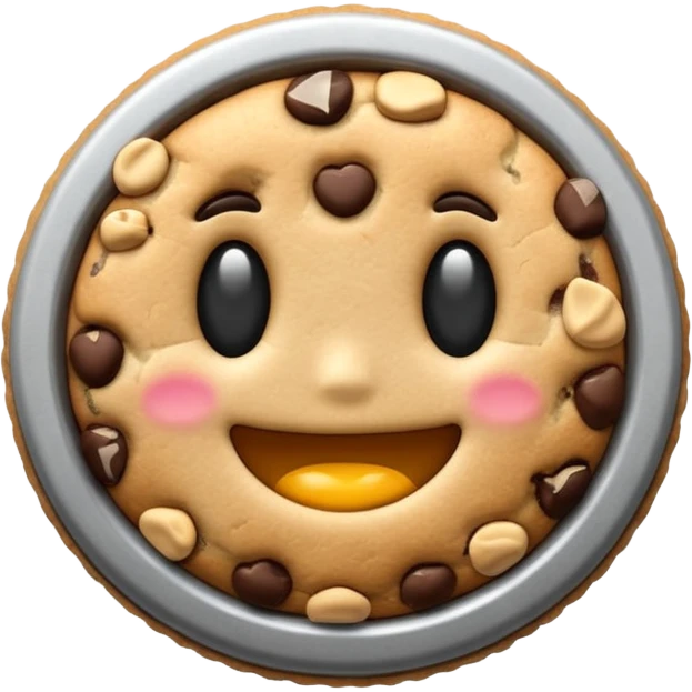 industrial cookie emoji, isolated on white background emoji