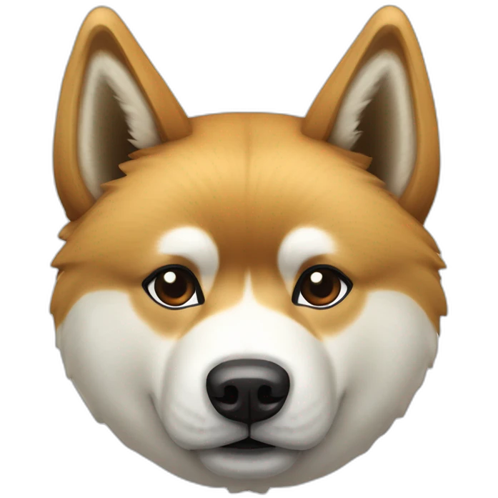 Akita inu roux en forêt emoji