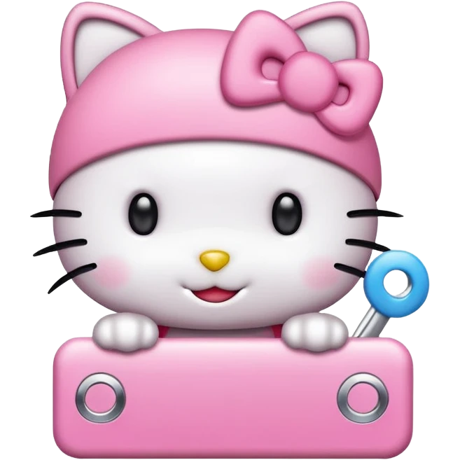 Hello Kitty as a cute browser icon featuring address bar and navigation buttons emoji