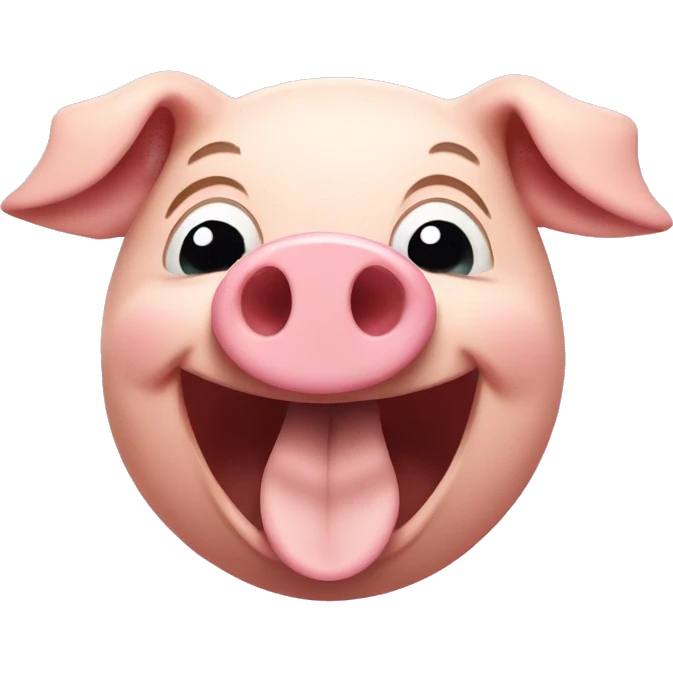Pig laughing emoji